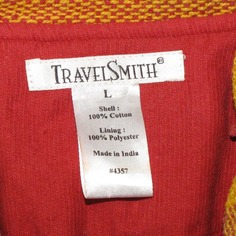 Travelsmith Colorful Boho Button Front Blazer Siz… - image 6